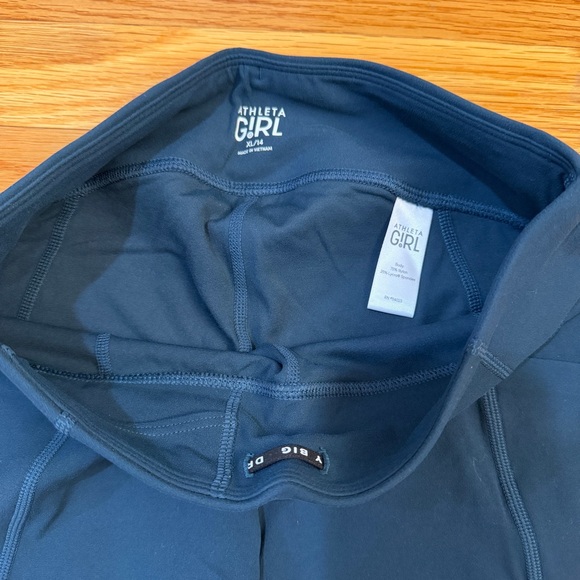 Athleta Girl 28" Inseam Tights/Leggings Pockets in Blue - Girls Size XL/14 - Picture 3 of 6